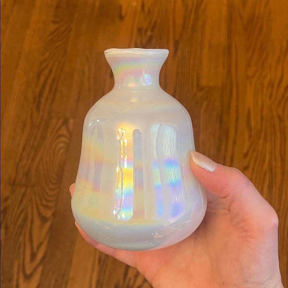 Opalescent Glass Mini Vase